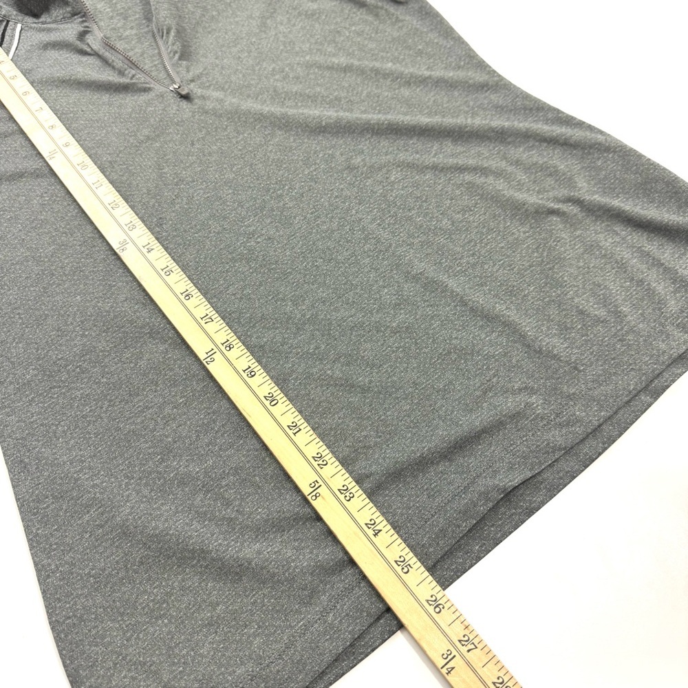 EP NY Golf Womens L Cap Sleeve 1/4 Zip Mock Polo Shirt Grey Contrast Lightweight - Picture 13 of 14